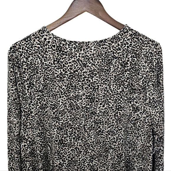 Old Navy animal print dress long sleeve round neck NWT XL - Picture 5 of 8